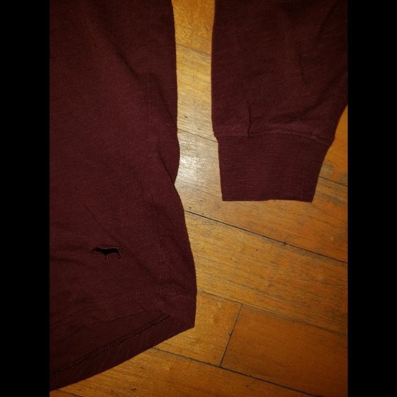 Maroon and Heather Grey Oversized Baseball T-Shirt - Picture 6 of 6